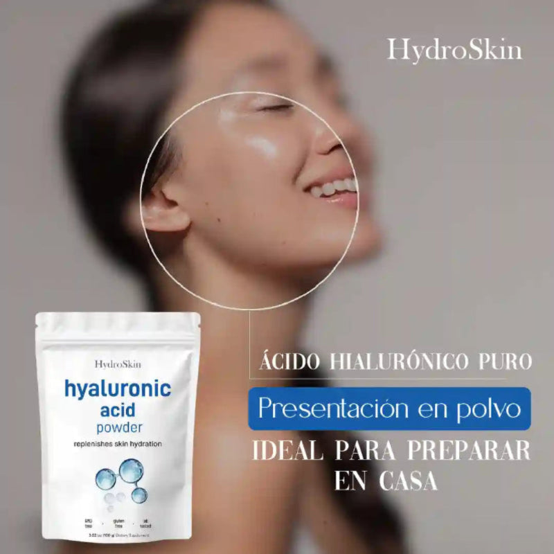 ¡PRODUCTO IMPORTADO 🇺🇲! HYDROSKIN - ÁCIDO HIALURÓNICO EN POLVO - FACIL DE PREPARAR