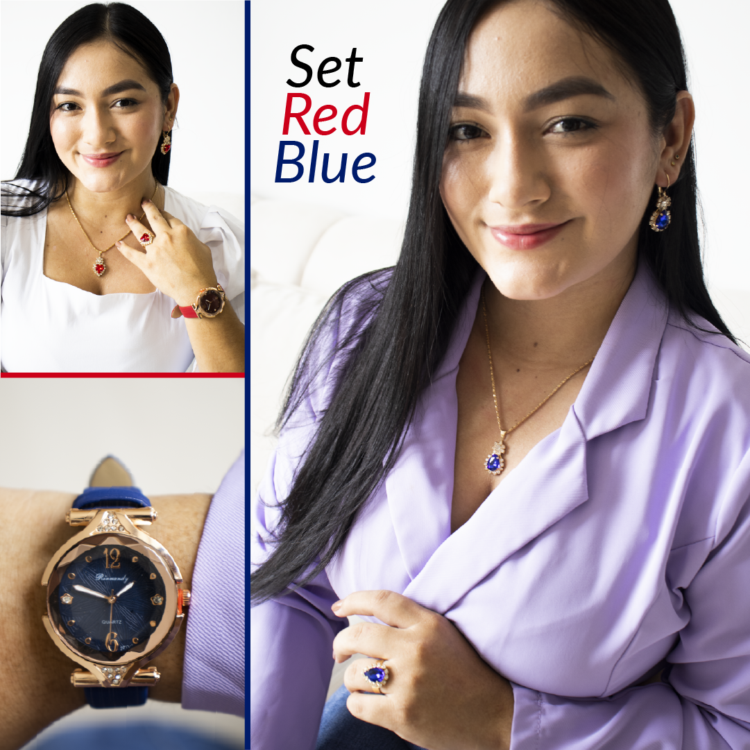 ¡EN TENDENCIA ! SET RED AND BLUE