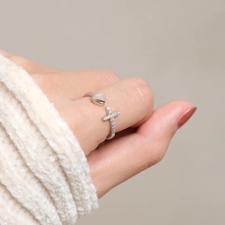 EDICION LIMITADA!!! PRODUCTO NUEVO ANILLO LOVE CROSS PLATA 925